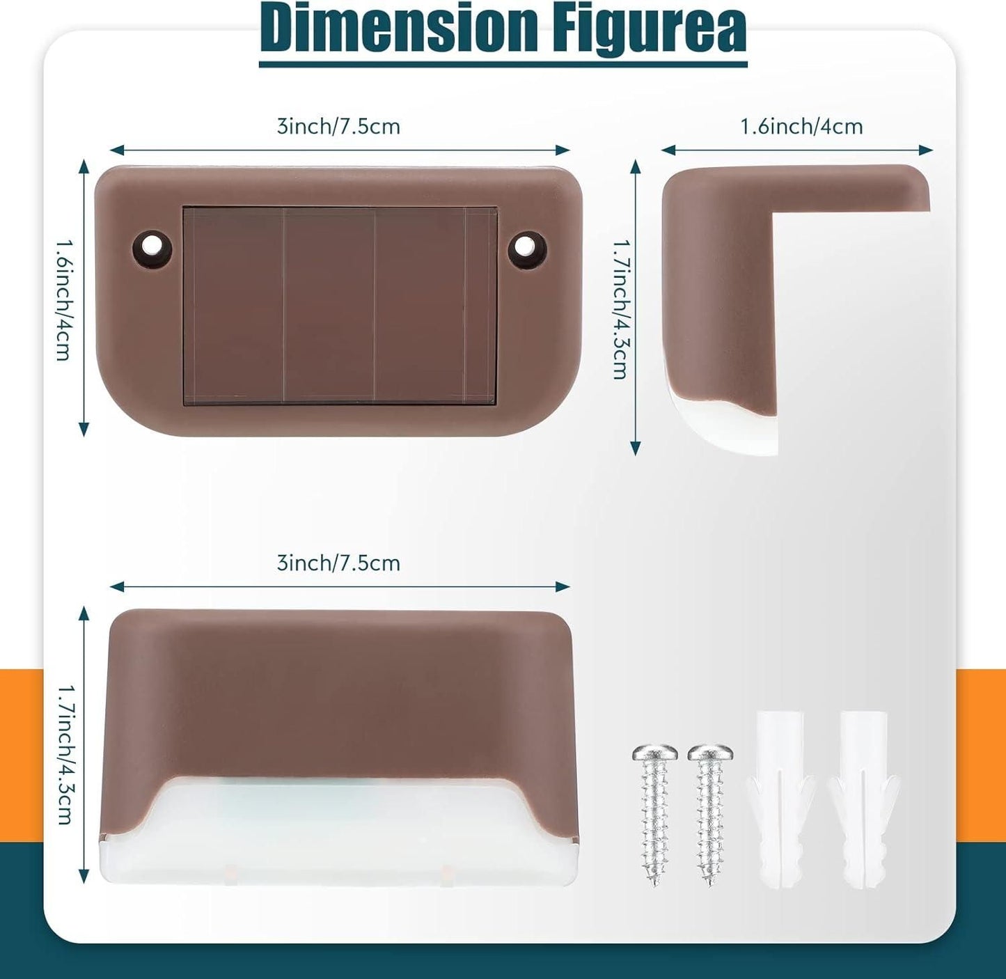 Solar Deck Lights Outdoor Waterproof LED Step and Patio Lighting for Garden