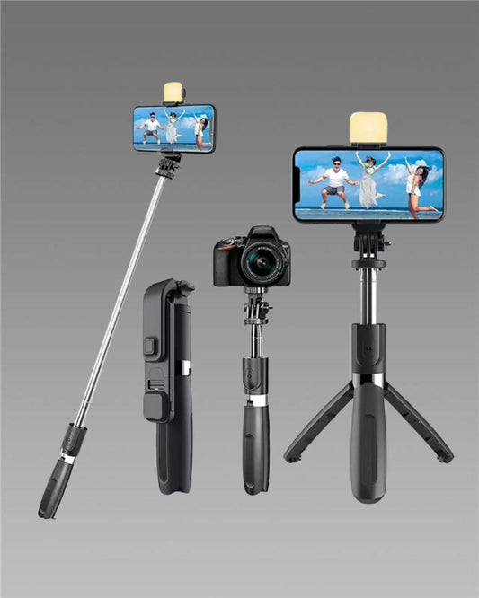 Extendable Flash 3-in-1 Selfie Stick