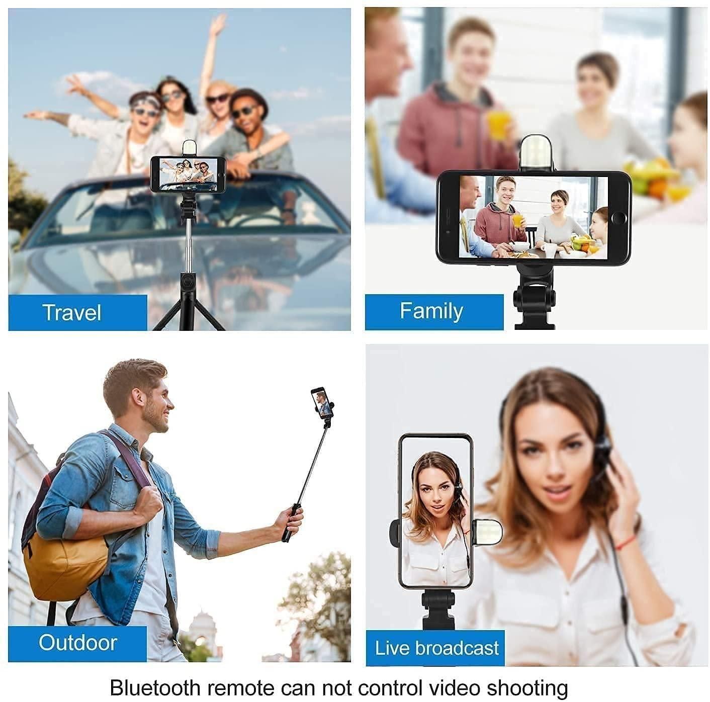 Extendable Flash 3-in-1 Selfie Stick