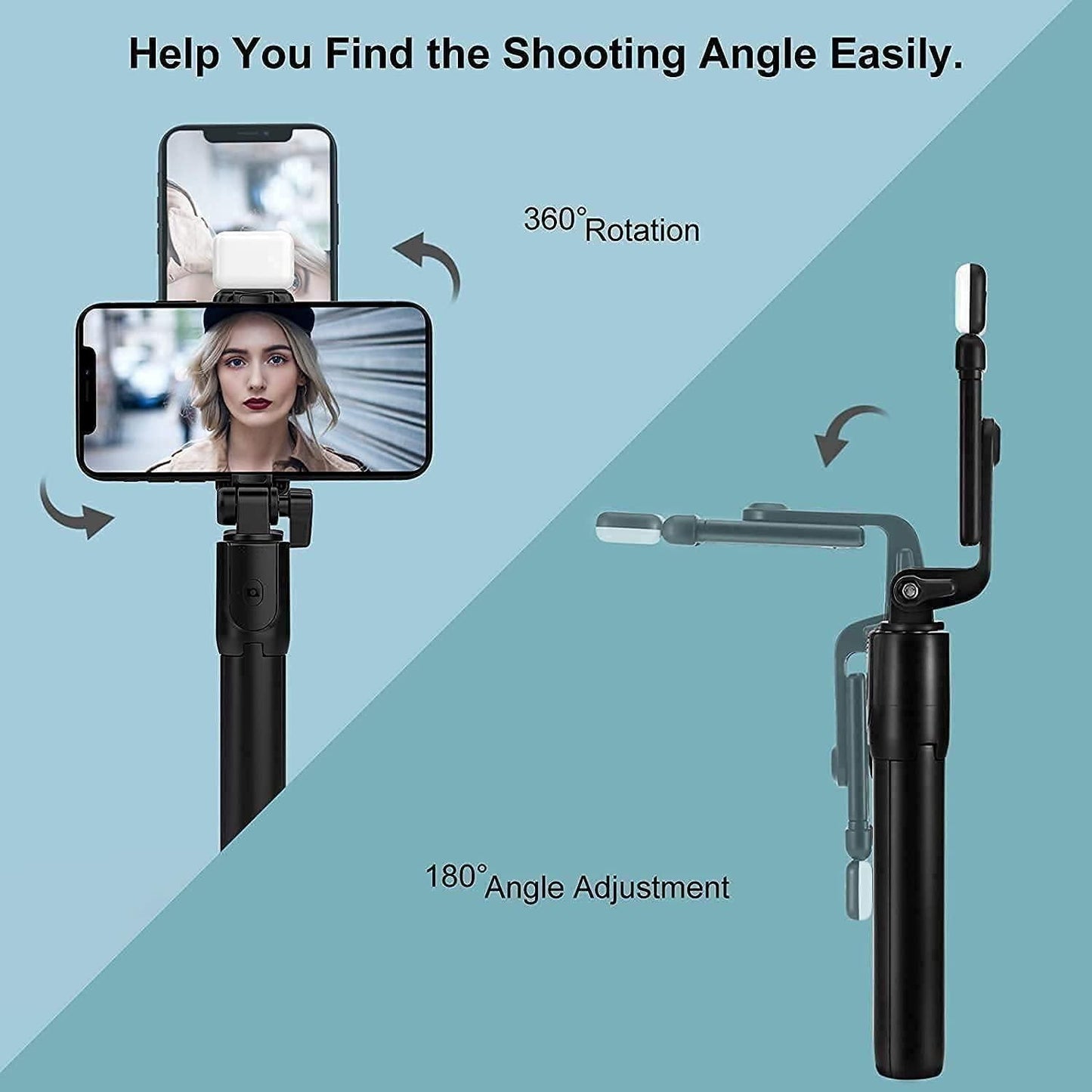 Extendable Flash 3-in-1 Selfie Stick