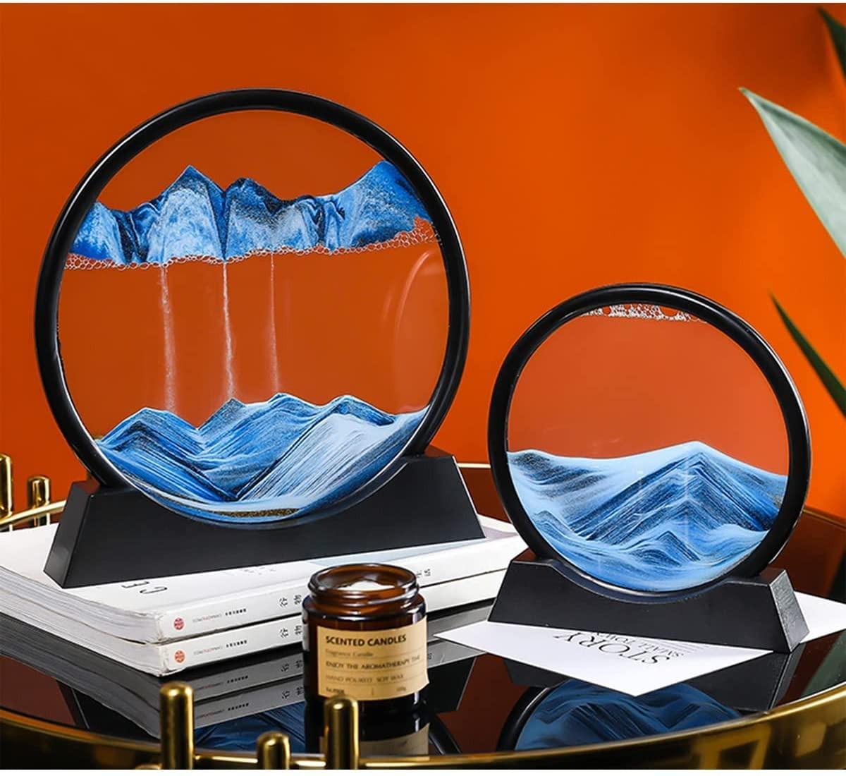 “Relaxing Kinetic Sandscape Art – Desktop Motion Sand Table for Home & Office Décor”